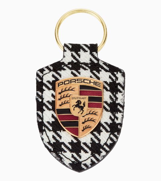 Picture of Porsche Crest Pepita Key Ring